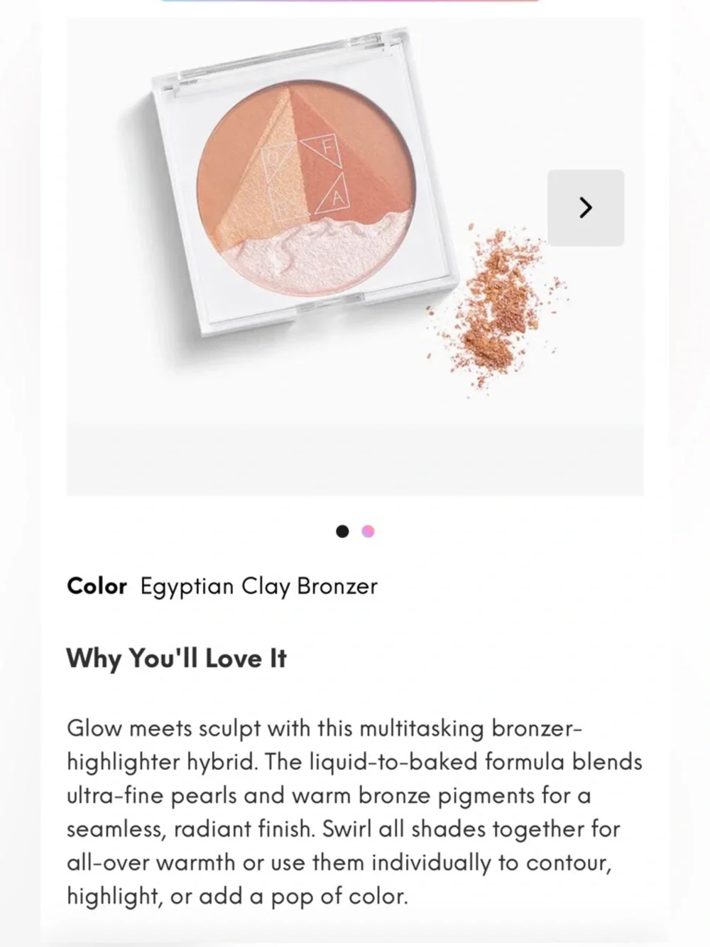 OFRA Egyptian Clay Bronzer - Brown & Cream NWT